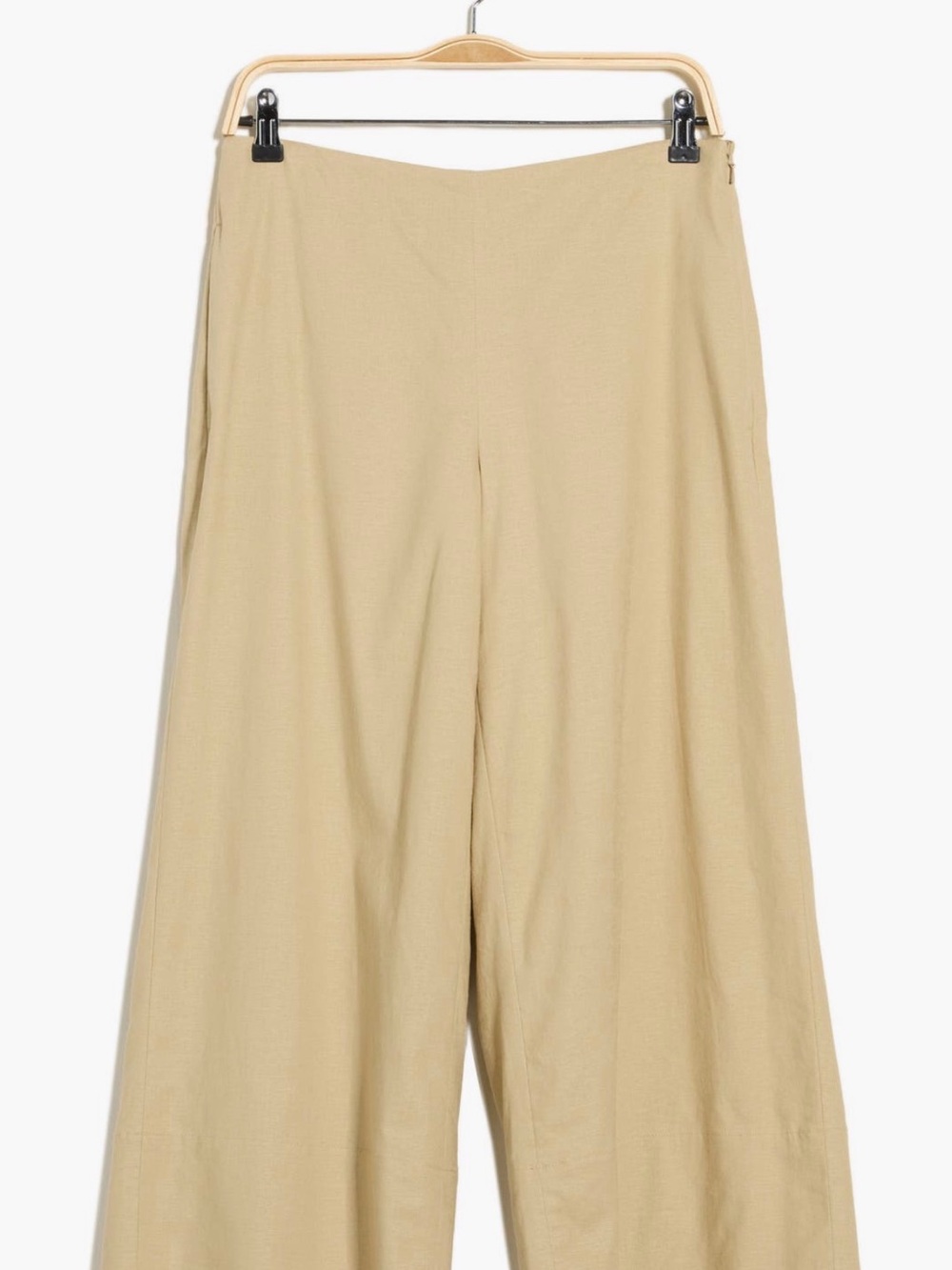 Vince linen blend Wide-Leg cropped pants in camel/tan